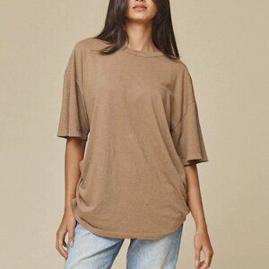 Jungmaven Index Oversized Tee Coyote Brown Unisex Retro 90s Lightweight